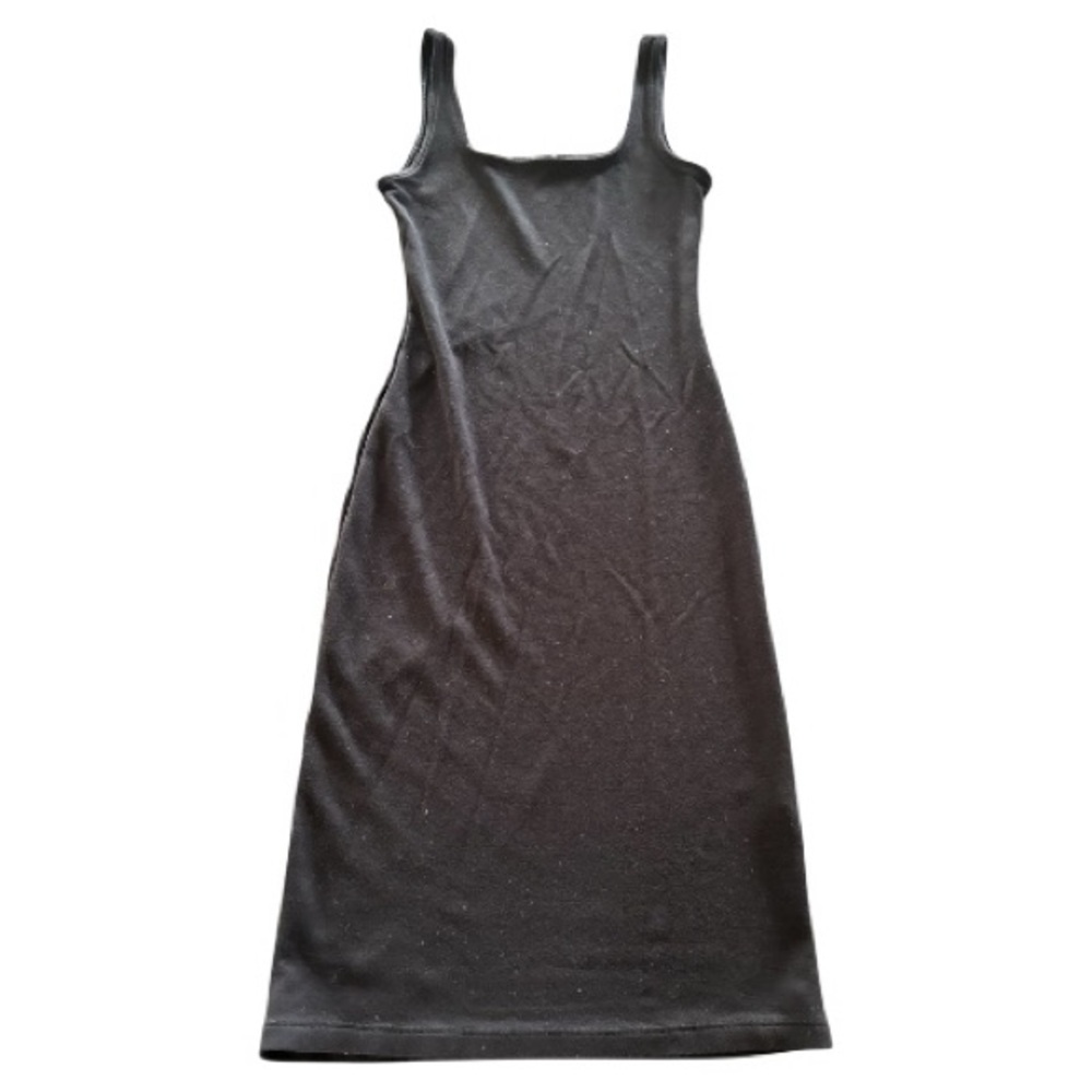 NLT black bodycon midi dress sleeveless scoop neck